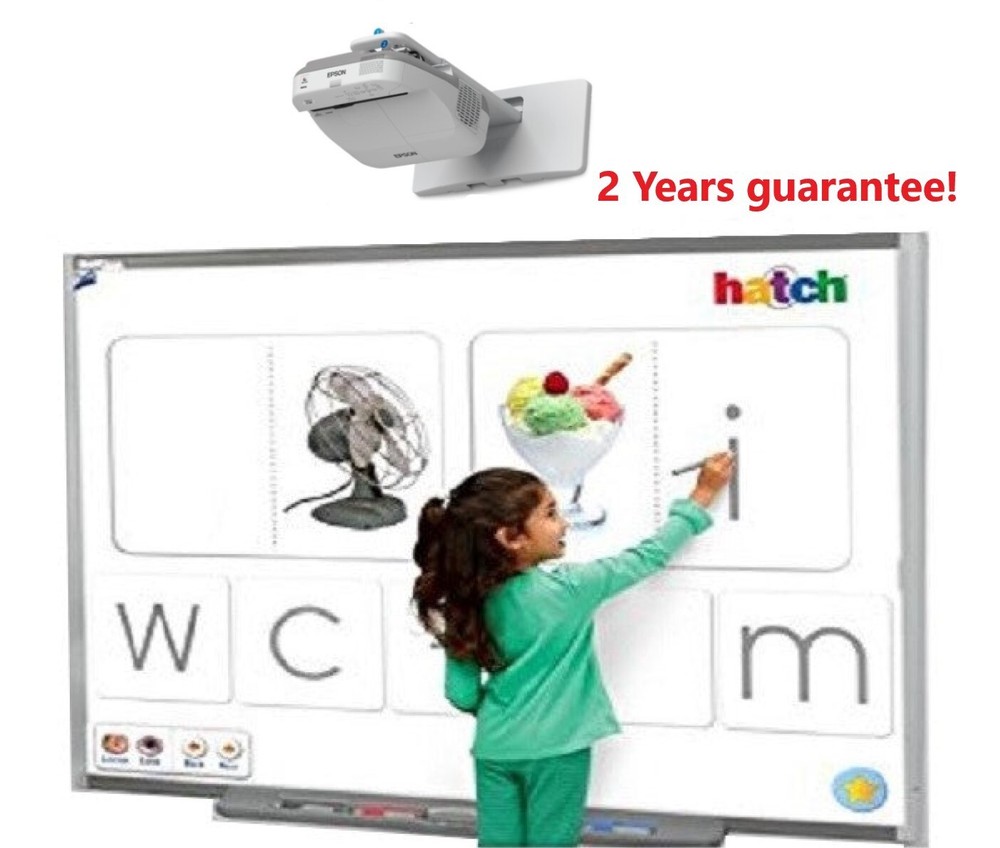 SMART Board SB680 77" Interactive Whiteboard_ Complete System_Plug and Play