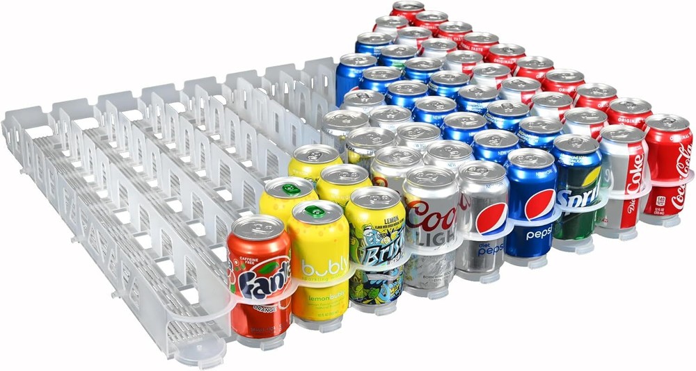 Display Technologies Visi-Slide Gravity Fed Organizer Beverages on Flat