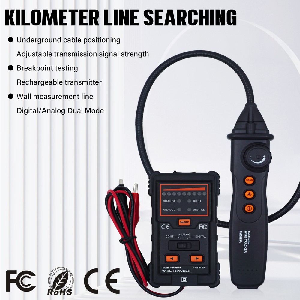 Multi-function LCD Wire Tracer Analog Detector Network Cable Test Cable Locator
