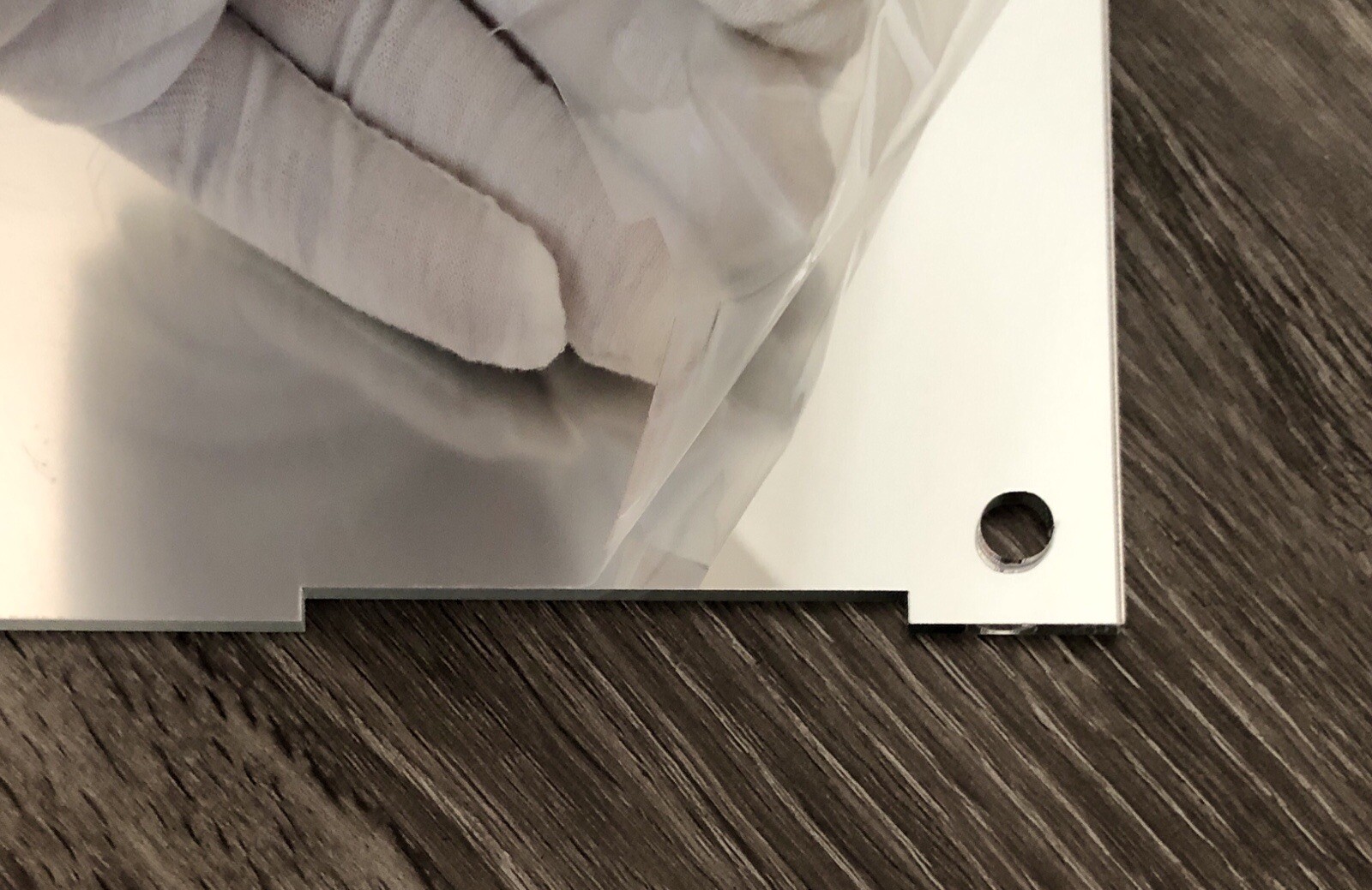 Full Size Acrylic Football Helmet Display Case with Back Mirror & Mirror Base