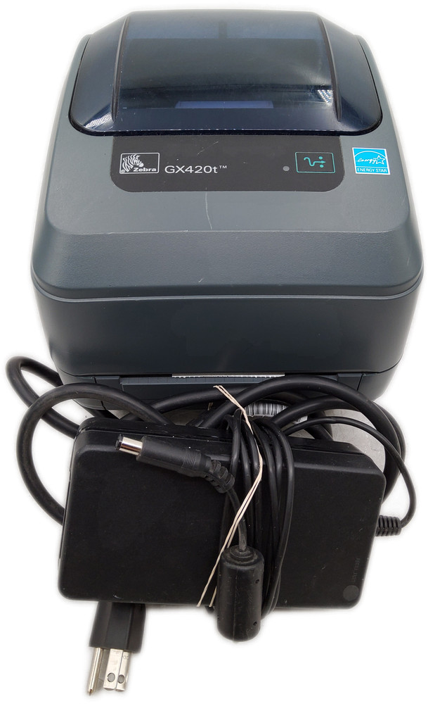 Zebra GX420T 4" Thermal Transfer Label Printer w/ adapter