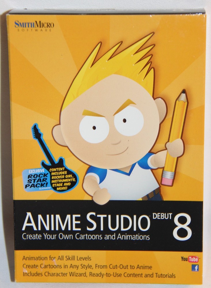 Anime Studio Debut 8 NEW Sealed Create Cartoons & Animations SmithMicro NEW