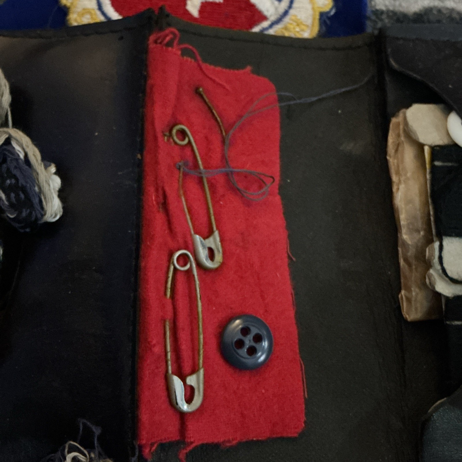 Lot Of Military Memorabilia Patches Buttons Sewing Kit