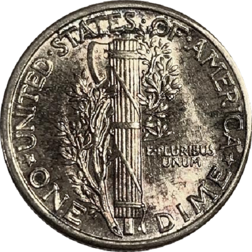 1940 P Mercury Dime - BU Reverse Toned - As Shown (356)