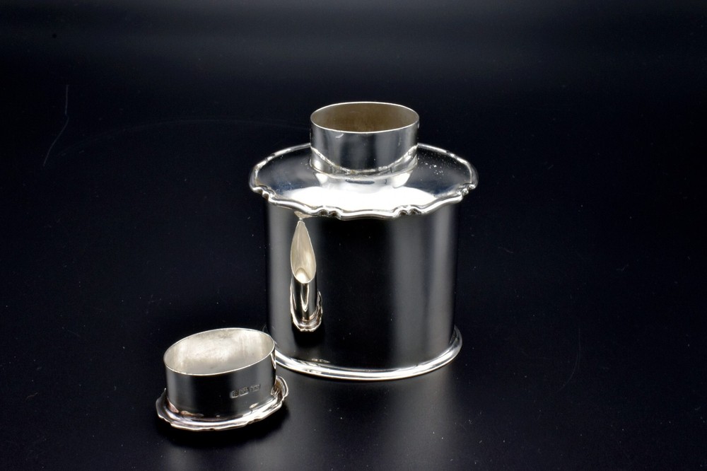 Edward VII Sterling Silver Tea Caddy 1907