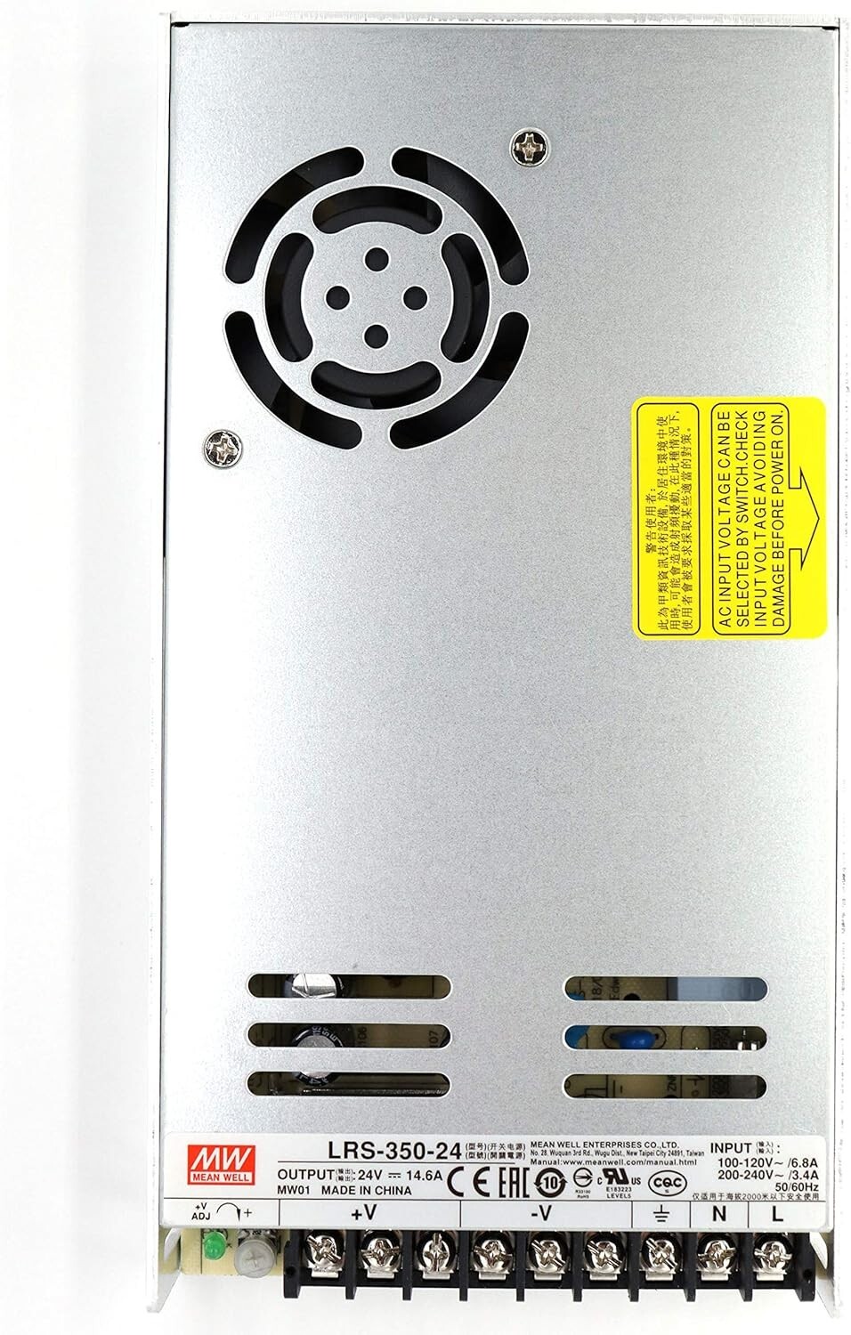 Mean Well LRS-350-24 AC/DC Switching Power Supply 350.4W 24V 14.6 Amp Single Out