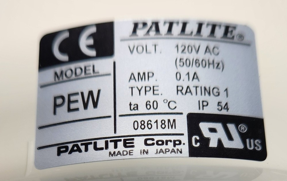 Patlite PEW-120-Y Light 120VAC