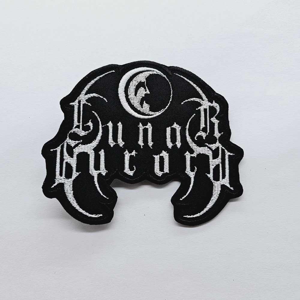 Lunar Aurora Shaped White Logo    EMBROIDERED PATCH