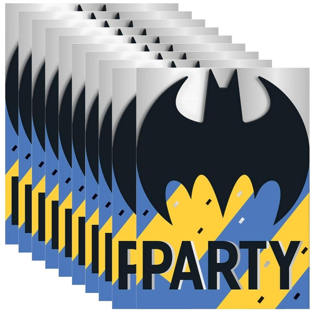 Batman Invitations - 8 Pcs