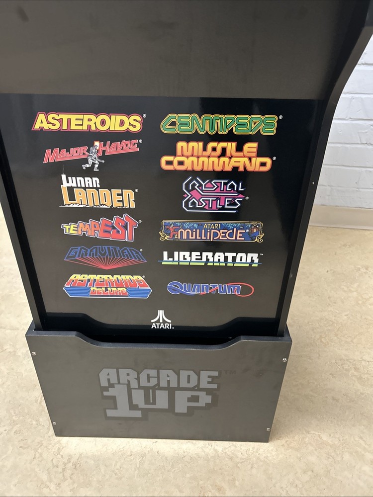Arcade1Up Atari Deluxe 12-In-1 Arcade Machine w/ Riser Asteroids Centipede WORKS