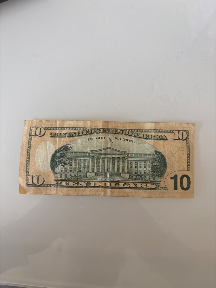 10 dollar bill error miscut print - 2017 Series A