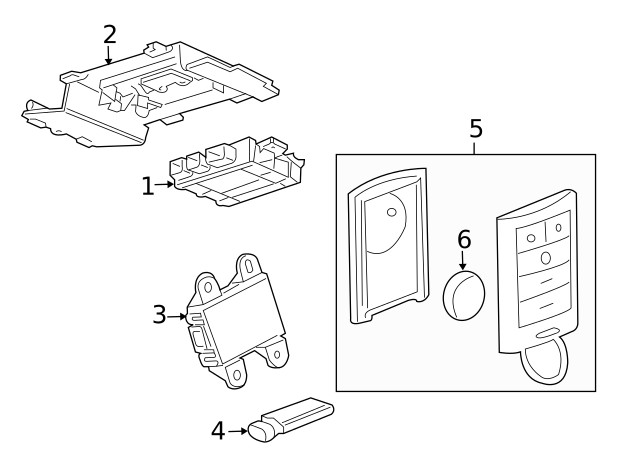 Genuine GM Ignition Lock Key Transmitter Antenna 25884445