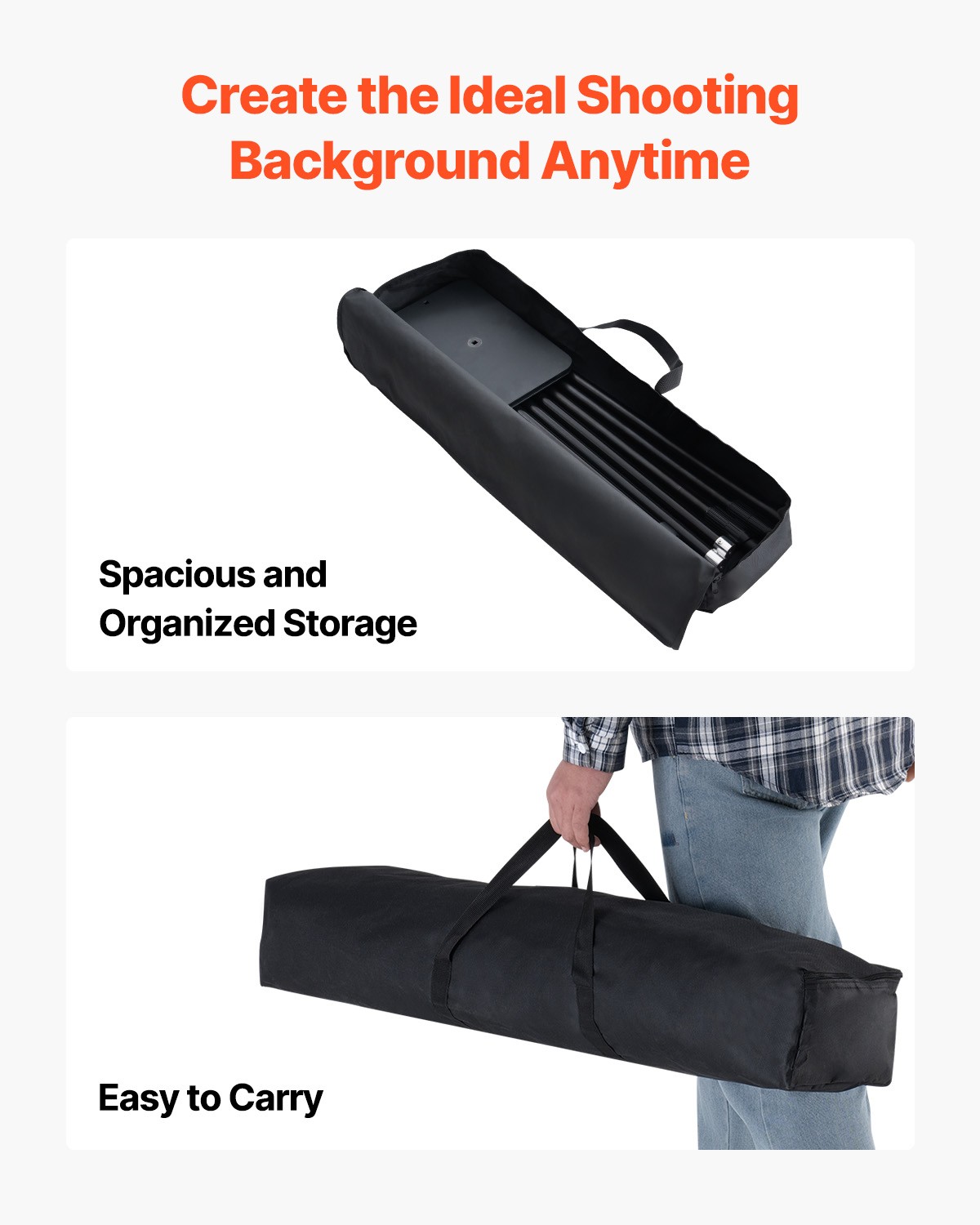 VEVOR Backdrop Stand Background Stand Kit 8.5 x 10 ft for Party & Photo Studio