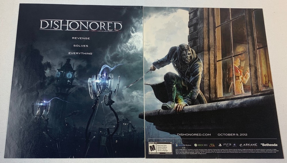 2012 two page video game ad ~ DISHONORED