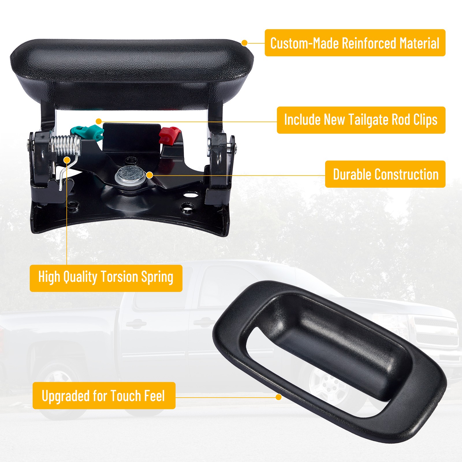 Tailgate Rebuild Kit Handle Bezel Latch for Chevy Silverado GMC Sierra 15997911