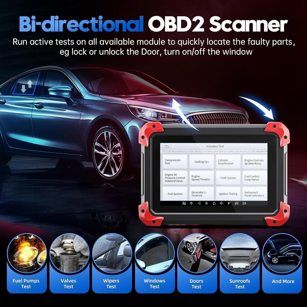 XTOOL D7 OBD2 Full System Diagnostic Scanner Bi-Directional Tool Key Programmer