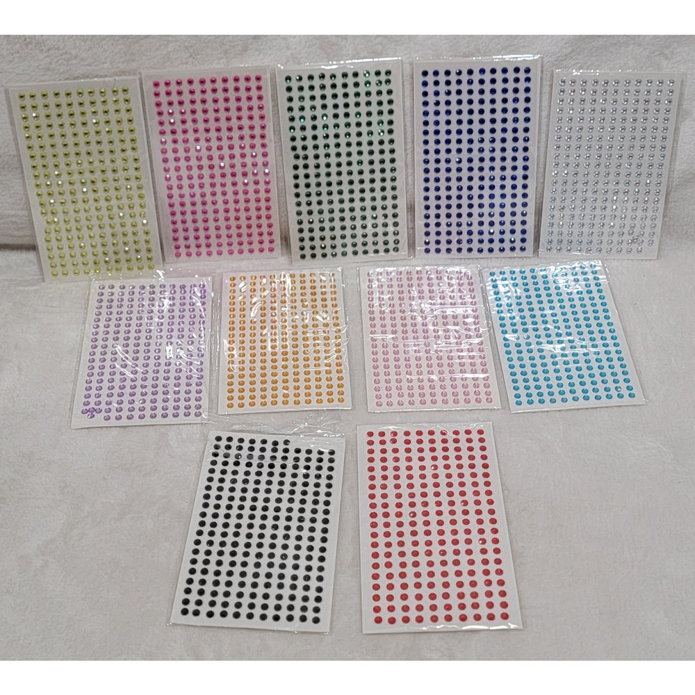 Adhesive Rhinestones 13 pack Crafters BUNDLE