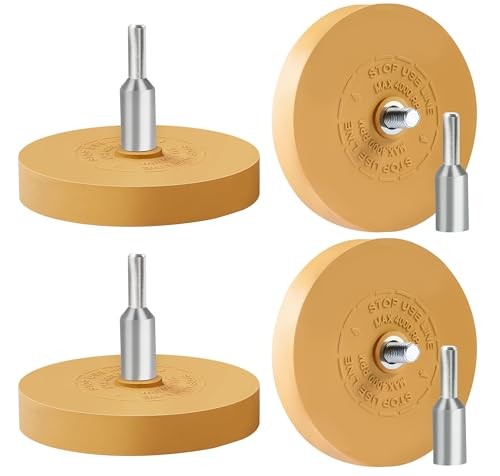 Decal Eraser Wheel Adhesive Remover Tool with 4 Pack Solid Decal Eraser Wheel
