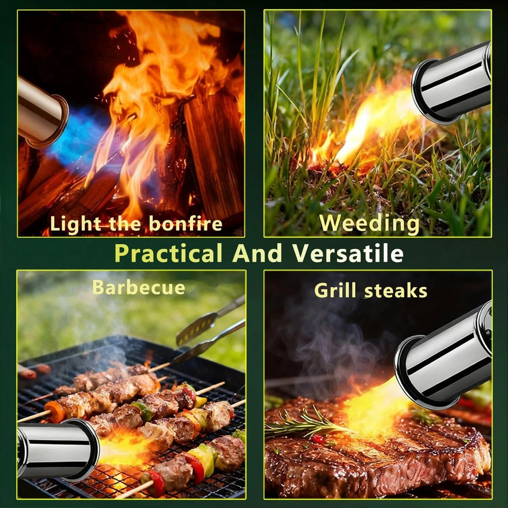 Powerful Propane Torch Gun,Kitchen Cooking Torch With One-Touch Max Fire, Charco