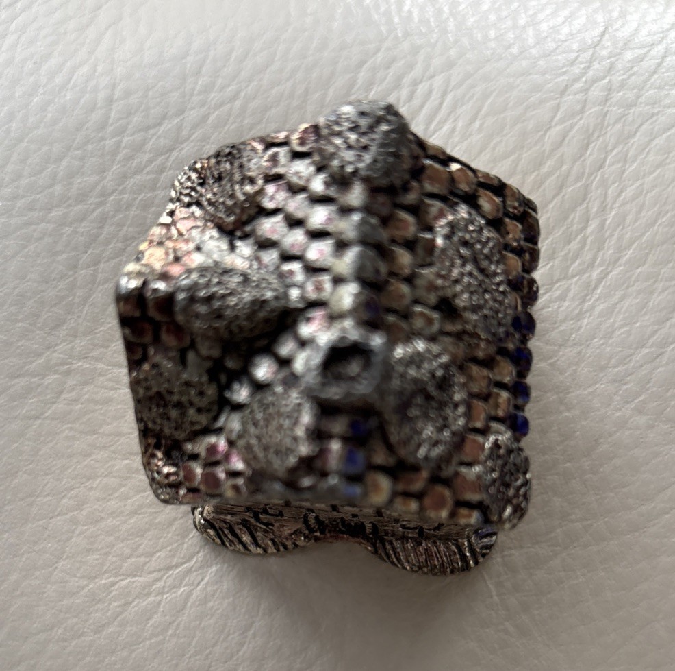 ROYAL HAMPSHIRE ART FOUNDRY Silver Tone MINIATURE COTTAGE