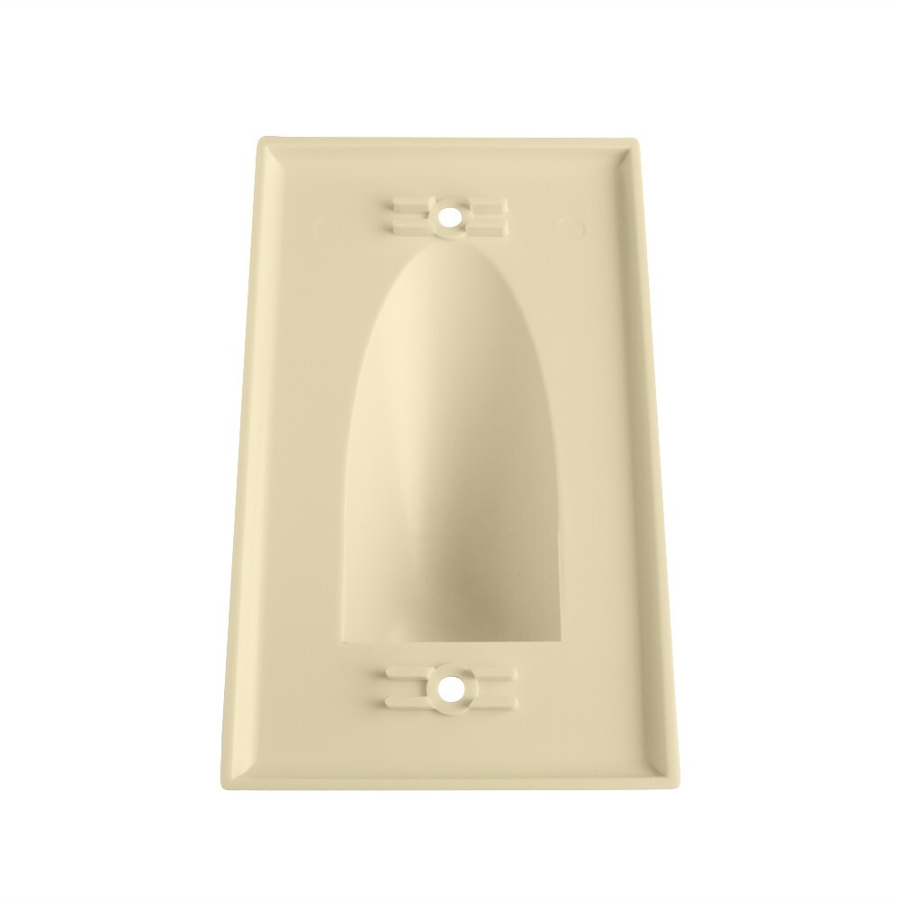 Skywalker Single Gang Bundled Cable Wall Plate (Ivory)