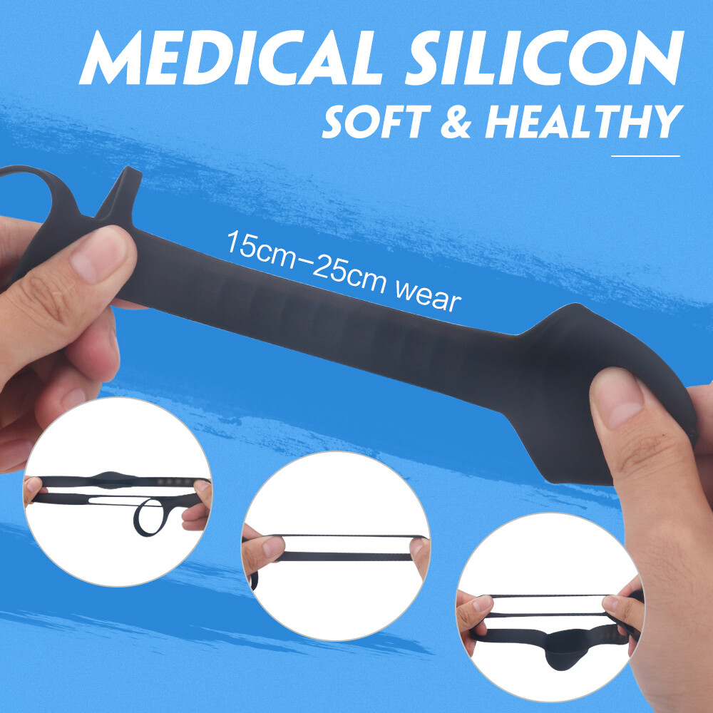 Penis Extender Enlarger Sleeve Ring Reusable Condom Delay Ejaculation for Men