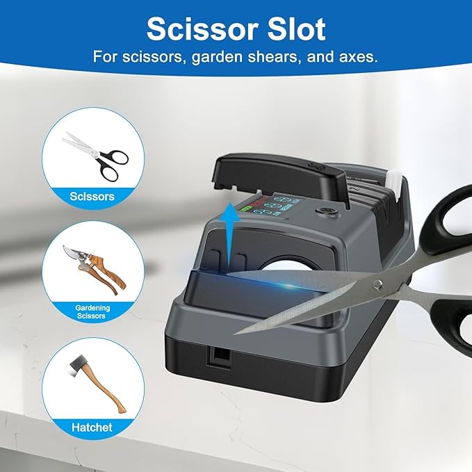 5 in 1 Electric Knife Sharpener-3 Rotational Speed Adjustable Knife Sharpener US