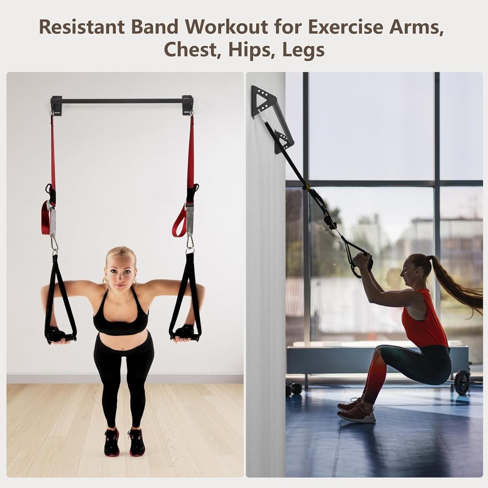 Wall Mounted Doorway Pull Up Bar, Heavy Duty Strength Training Pull-Up Bars for