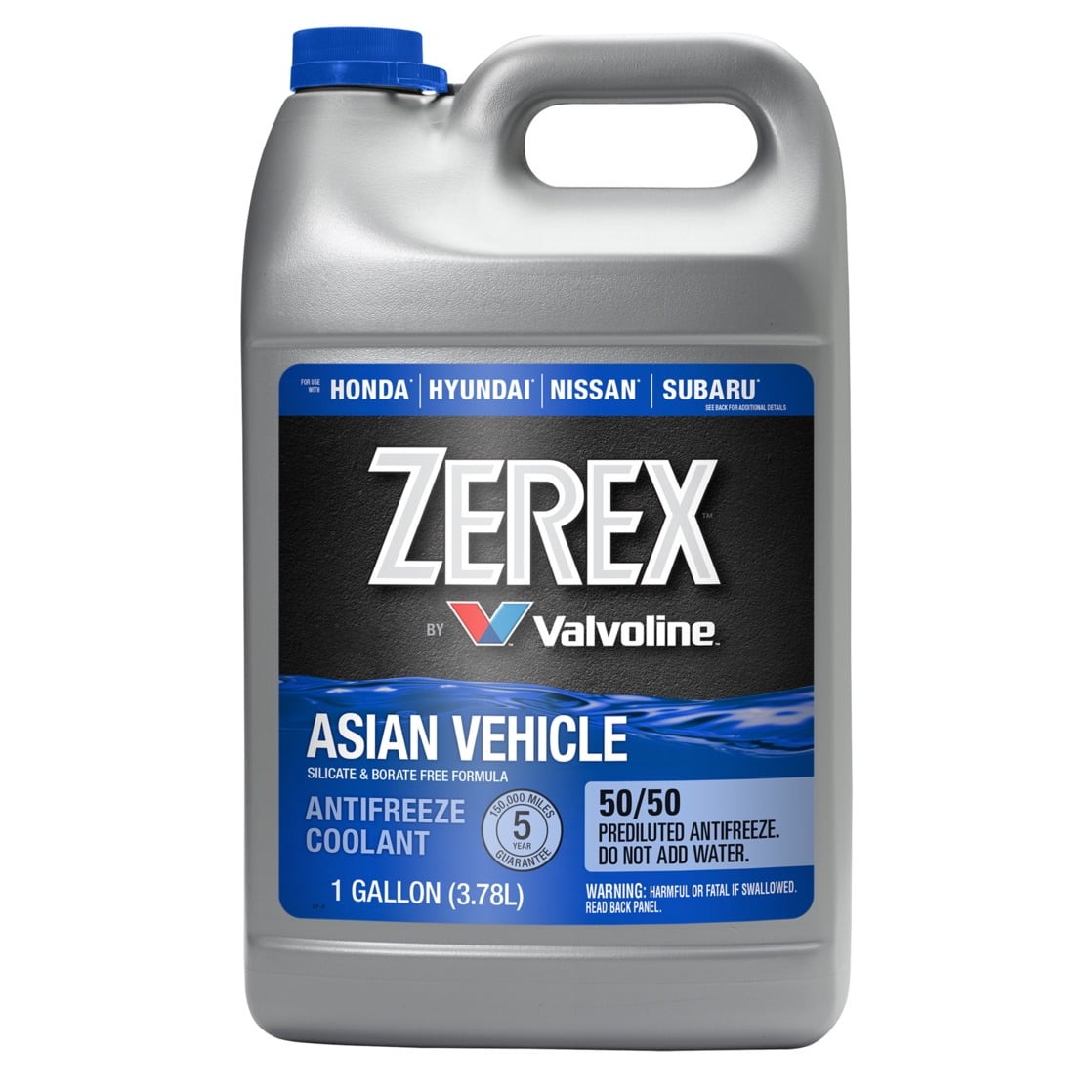 Zerex Asian Vehicle Blue Antifreeze Coolant 50/50 For Acura Honda Subaru Nissan