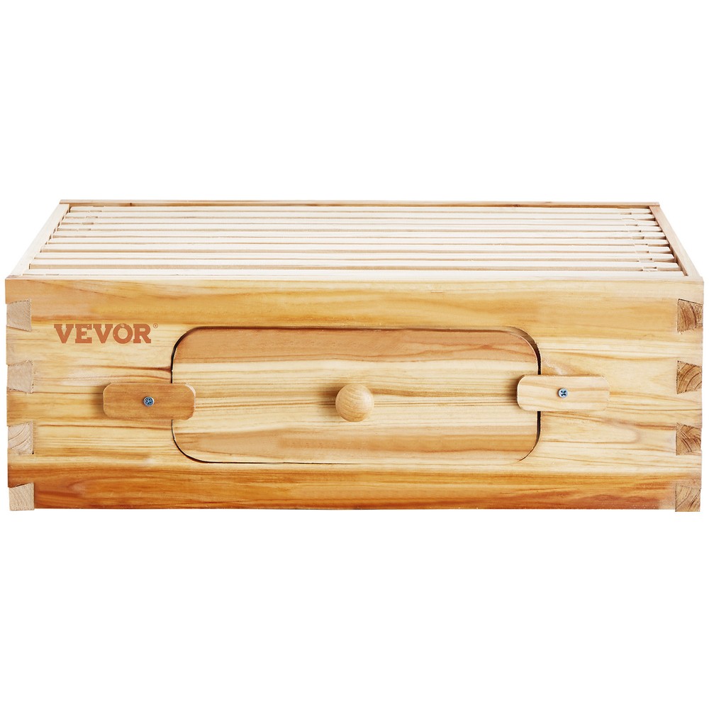 VEVOR Bee Hive Langstroth Medium Beehive Kit 10 Frames Acrylic Bee Windows
