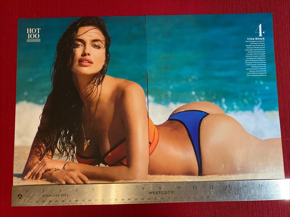 Model Irina Shayk 2-page 2014 Print Article Clipping - Great To Frame!