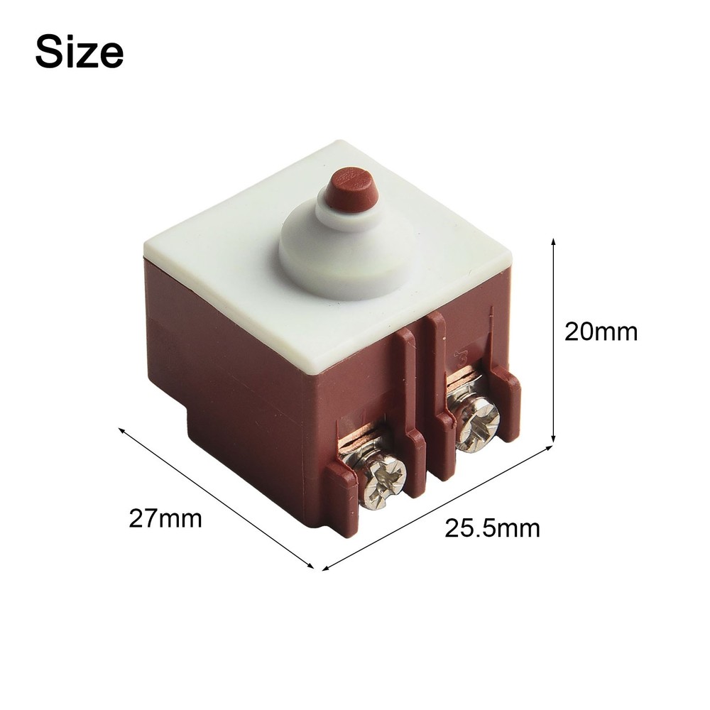 125V 12A Angle Grinder Switch Button Switch Angle Grinder NO Push Useful