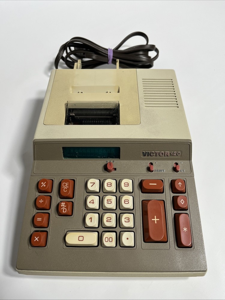 Working Vintage Victor 120 Desktop Office Printing Calculator Adding Machine