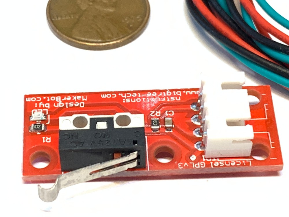 4 Pieces Endstop 3d printer flashforge cnc RAMPS 1.4 Micro Limit Switch Lever A6