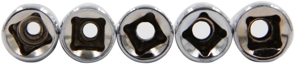 5Pcs E Torx Star Female Bit Socket Set 1/4" Drive E4 -E8