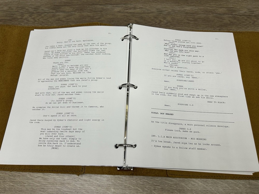 SIGNED AUTOGRAPHED Boy Erased Leather Bound Movie Script Screenplay