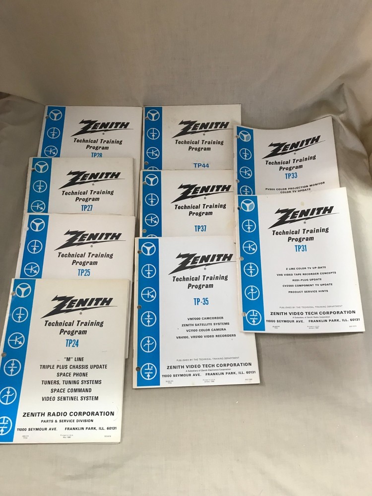 Zenith Technical Training Program Various TP Numbers Choice $6.99 Each