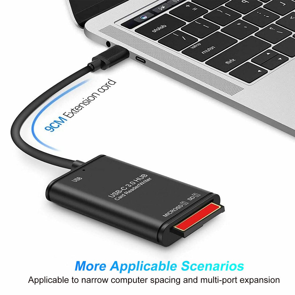 USB C to SD Card Reader/Writer/OTG Adapter USB3.0 for MacBook Camera Android USA