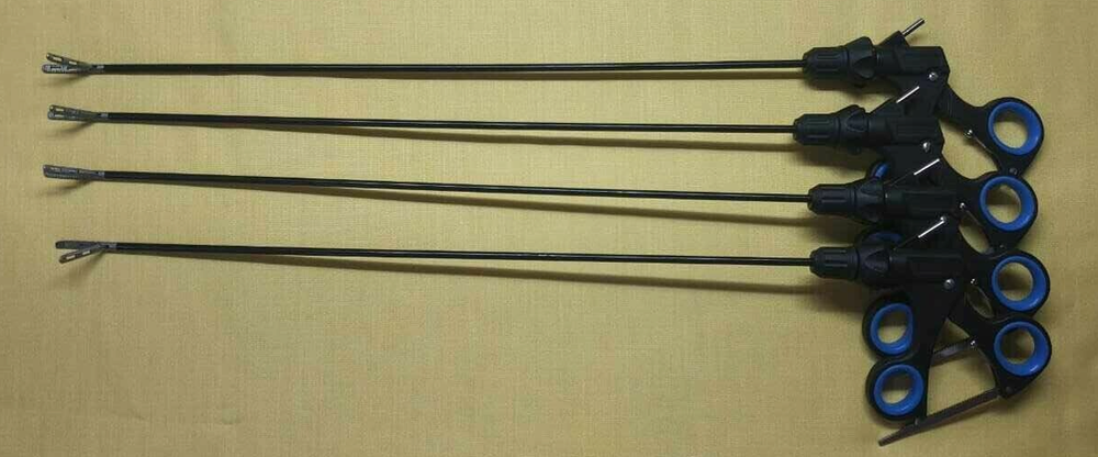 4pc Laparoscopic Croce olmi Grasping Forceps 5mmx450mm Surgical Instruments