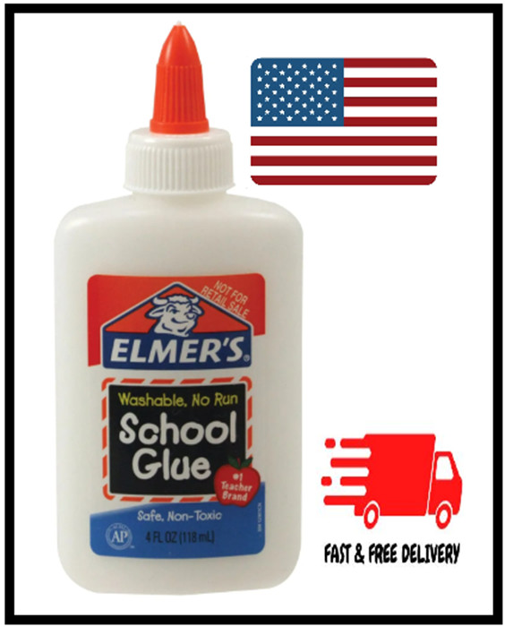 Elmer's Liquid School Glue, Washable, 4oz., 4 Count