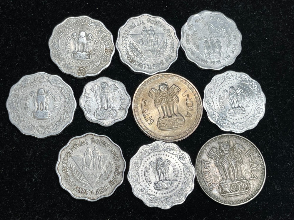 Assorted India 10 Coins lot High Value 071625