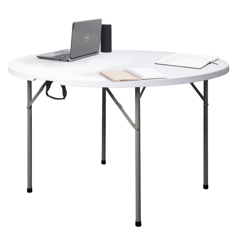 48inch Round Folding Table Outdoor Folding Utility Table White