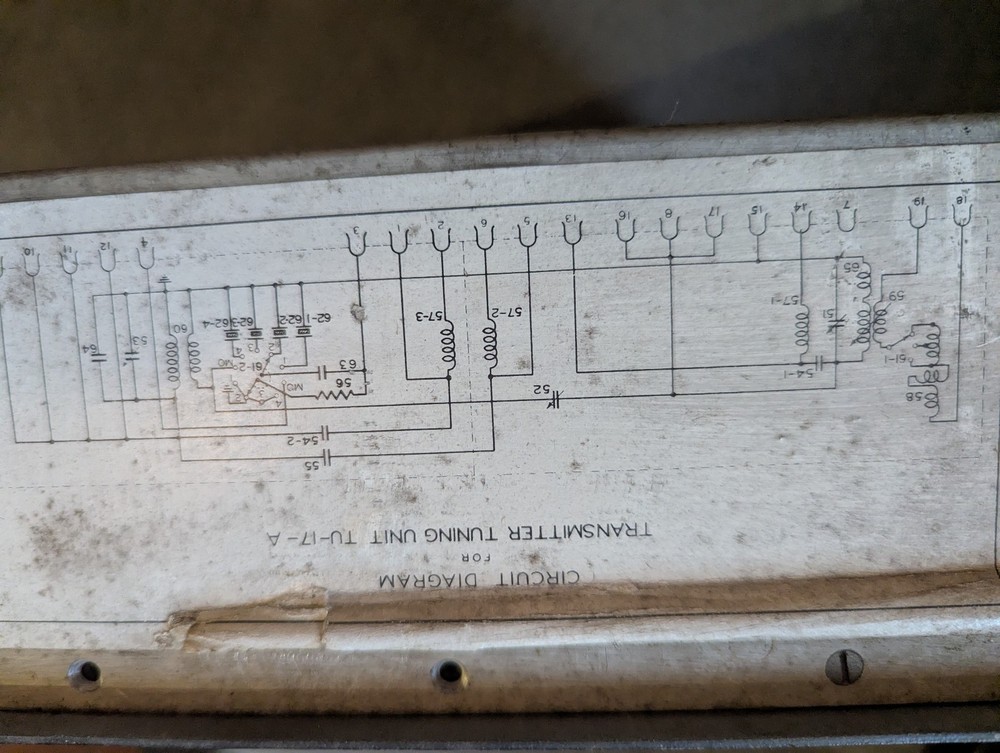 WWII Era Signal Corps BC-223-AX Radio Transmitter w/ TU-17-A Tuning Unit Vintage