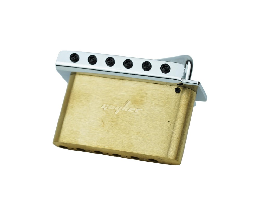 Guyker Guitar Tremolo Bridge with Brass Roller Saddle String Space 10.5mm & B...