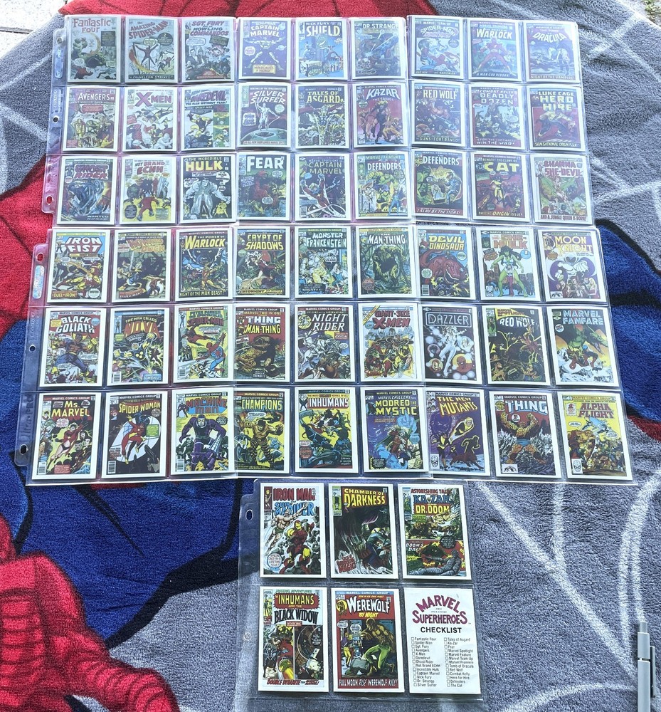 1984 Marvel Superheroes First Issue Covers Trading Card  complete Set
