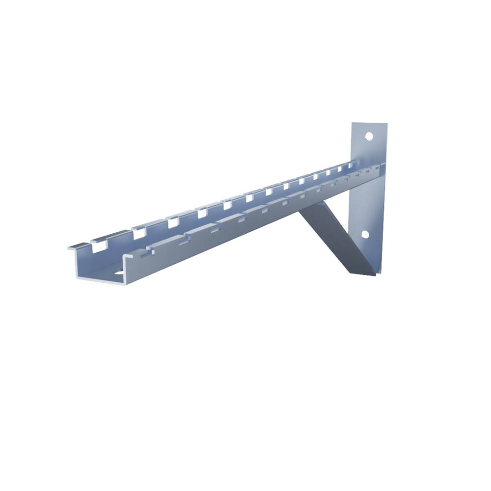 Electro Zinc Plated Wire Mesh Cable Tray bracket, Triangle, Wall Mount, 600mm ,