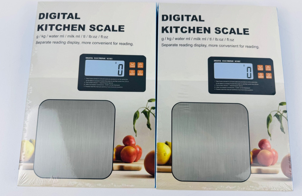 Rechargeable Split Digital Kitchen Food Scale - TRUDIN Weight Scale 2 Pack