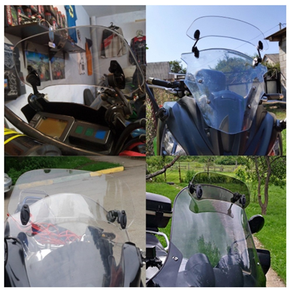 Universal Motorcycle Deflector Extension Windproof Clear ABS RZAP