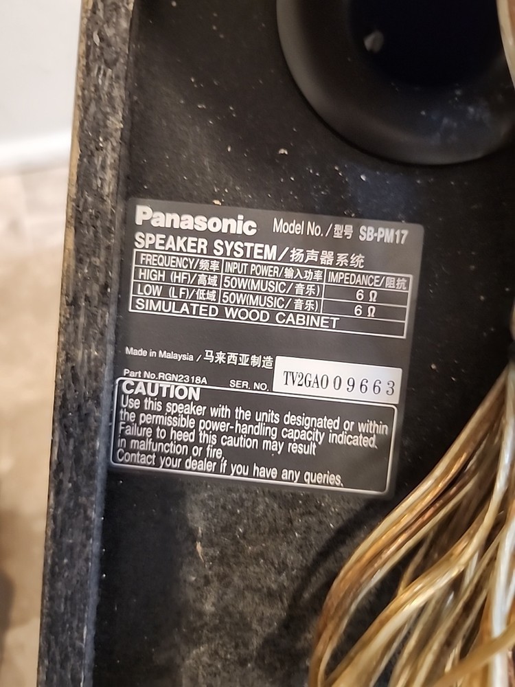 Panasonic SB-PM17 Compact Bi-AMP Stereo System, Receiver, Cassette