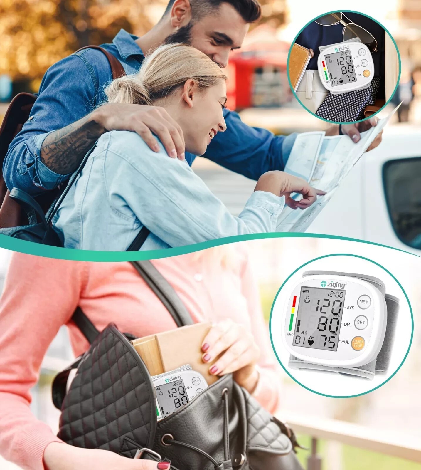 Accurate Digital Wrist Blood Pressure Monitor BP Cuff Gauge Heart Rate Machine.